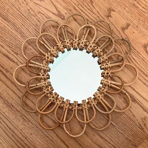 Macy's Natural Rattan Mirror 15-inch